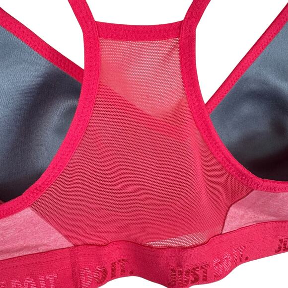 Nike Pink Heather Mesh Unpadded Lightweight Athletic Racerback Bra Size S - Picture 6 of 7